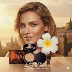 Guerlain TERRACOTTA Mineral Flawless Bronzing Powder with Brush 01 LIGHT NIB